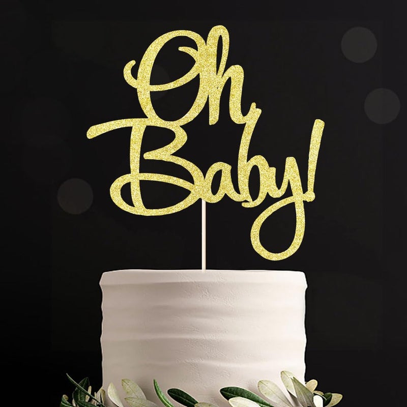 Auteby Oh Baby Cake Topper - Baby Shower For boys and girls - Image 1